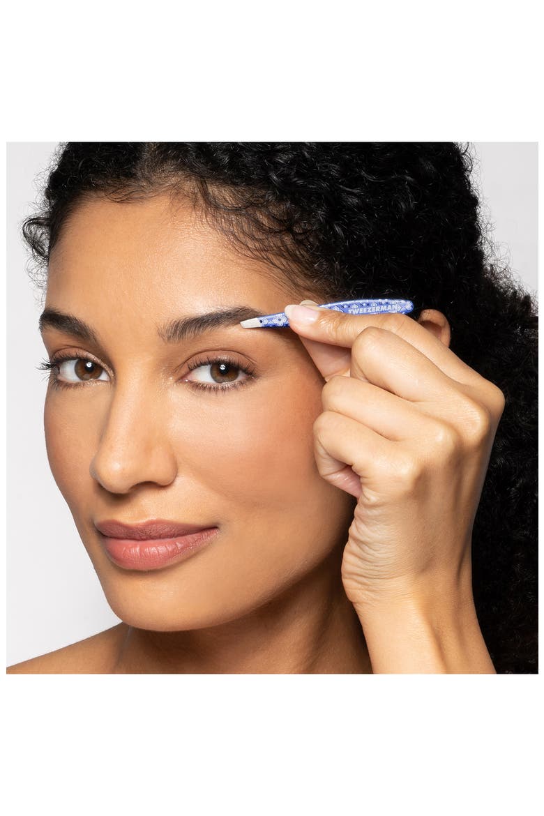 Mini Lisbon Sea Slant Tweezer, Alternate, color, BLUE