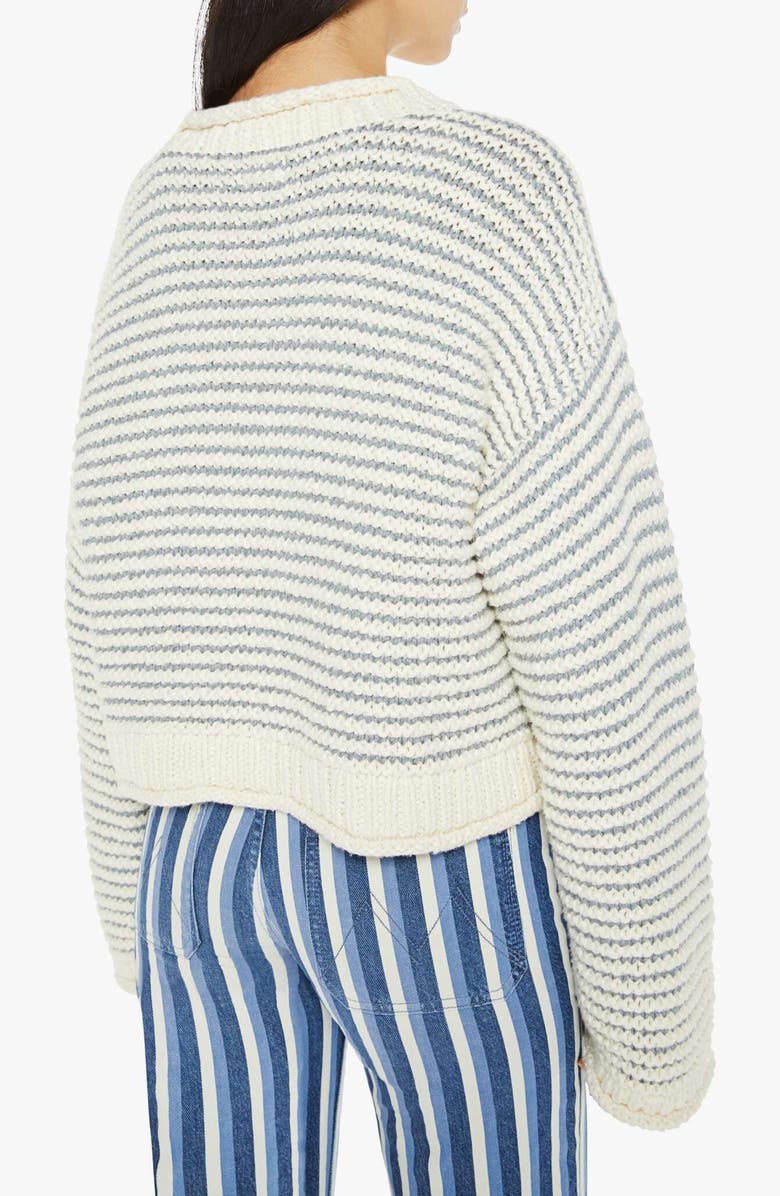 MOTHER The Cotton Bell Sleeve Roll Sweater, Alternate, color, Did You Make That