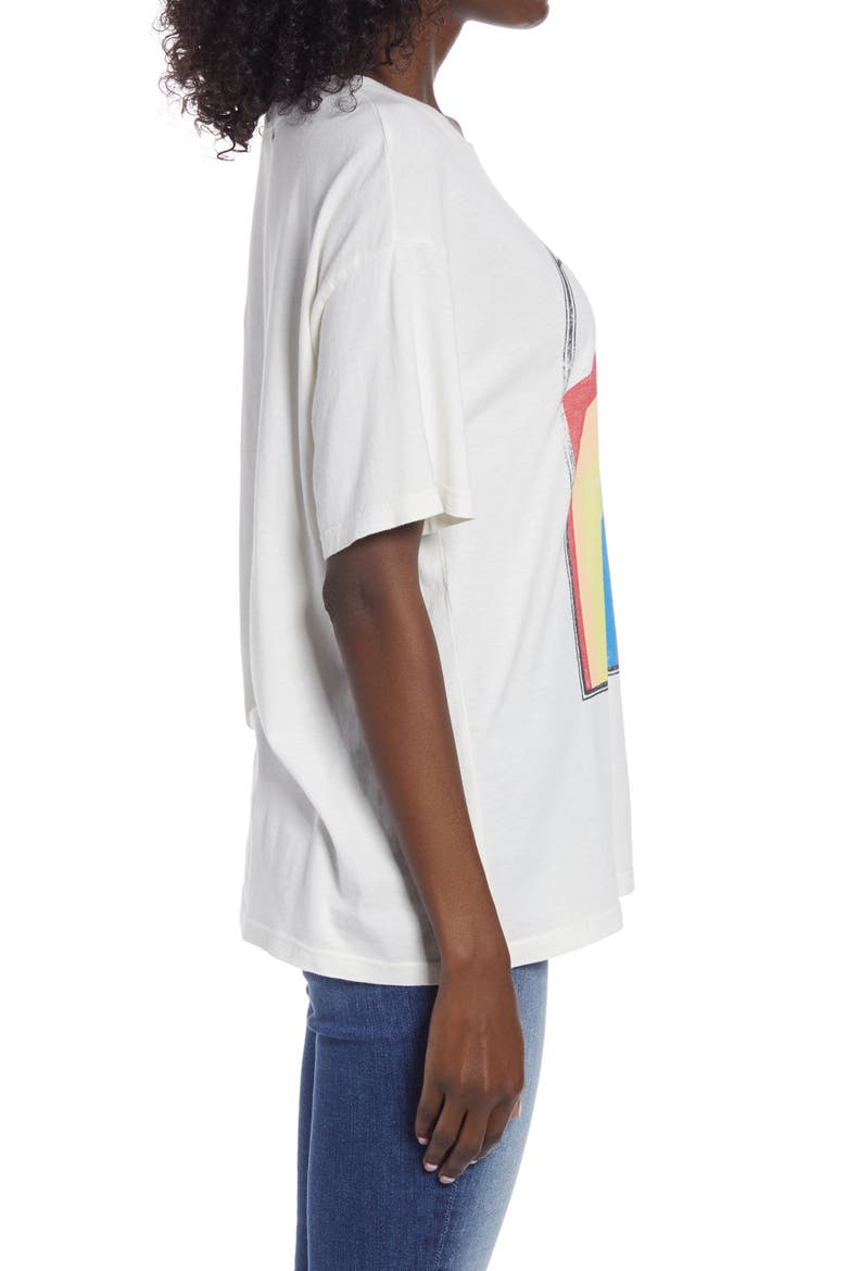 Pink Floyd Retro Rainbow Boyfriend Graphic Tee, Alternate, color, STONE VINTAGE
