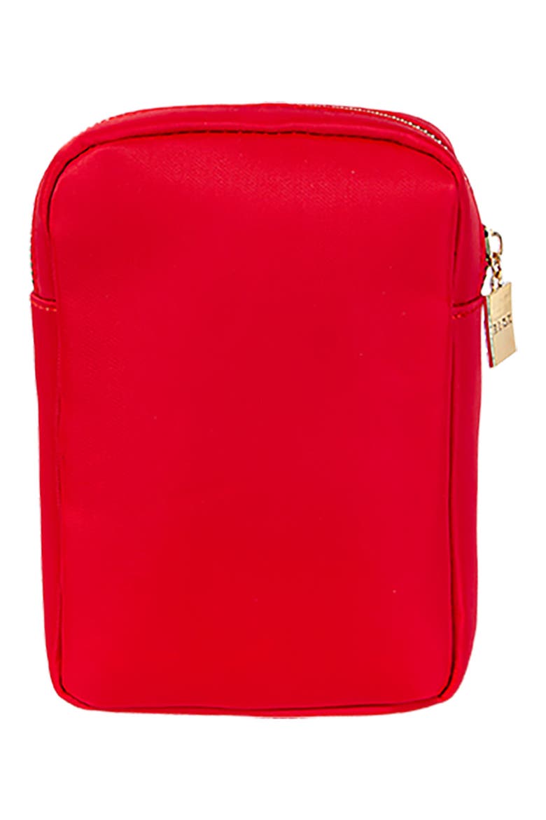 Mini Heart Breaker Cosmetics Bag, Alternate, color, RED