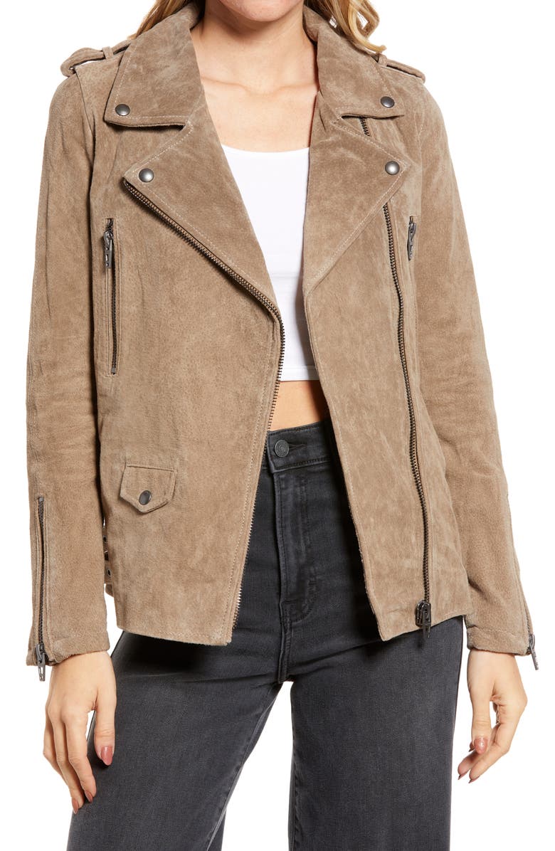 BLANKNYC Long Suede Moto Jacket, Main, color,