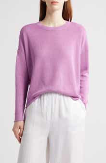 Eileen Fisher Crewneck Organic Linen & Organic Cotton Sweater