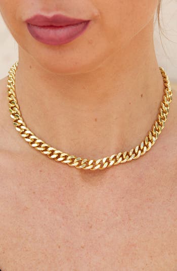 CZ Pavé Chunky Chain Link Necklace