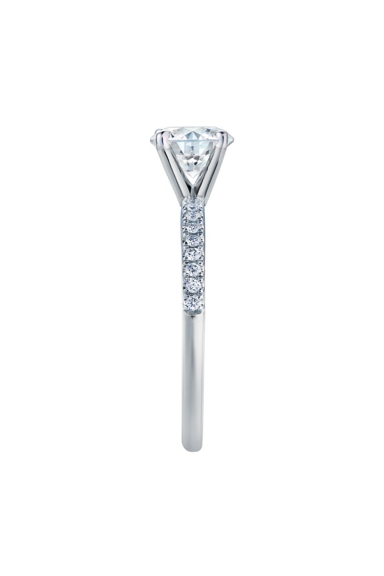 Isabella 14K White Gold Round Cut Lab Grown Diamond Halo Engagement Ring - 1.2 ctw, Alternate, color, 14K White Gold