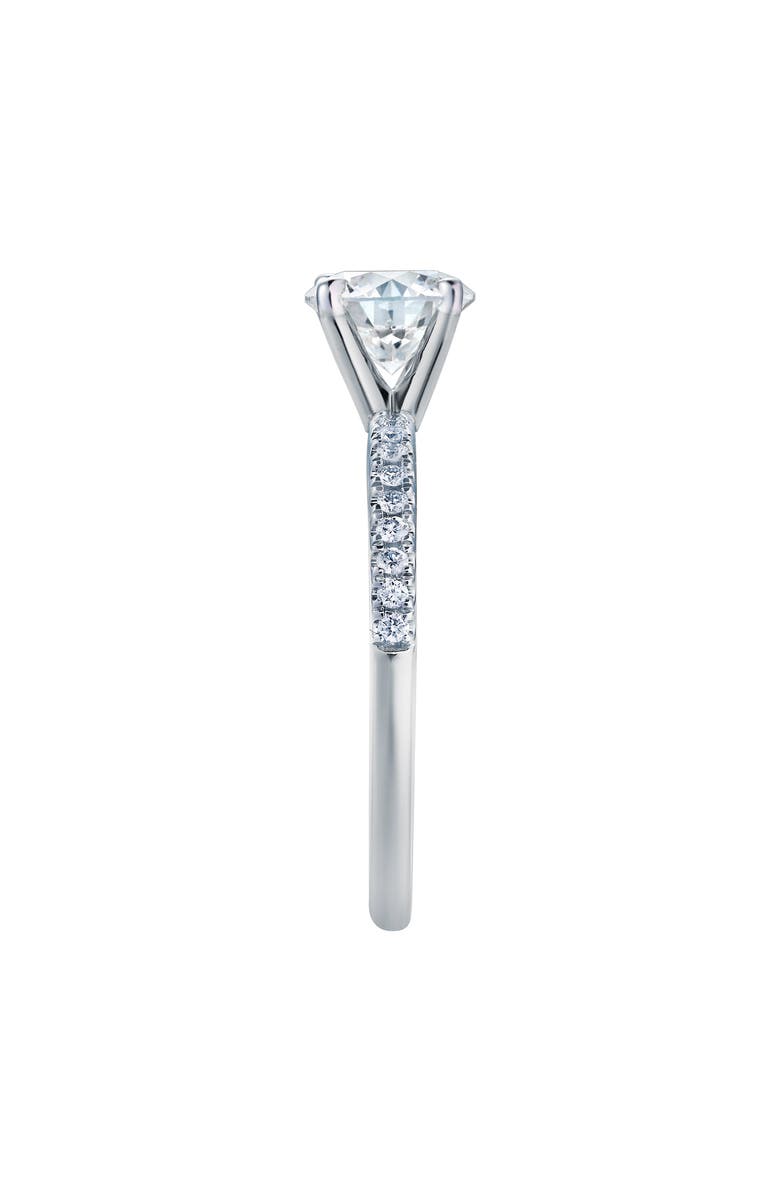 LuvMyJewelry Isabella 14K White Gold Round Cut Lab Grown Diamond Halo Engagement Ring - 1.2 ctw, Alternate, color, 14K White Gold