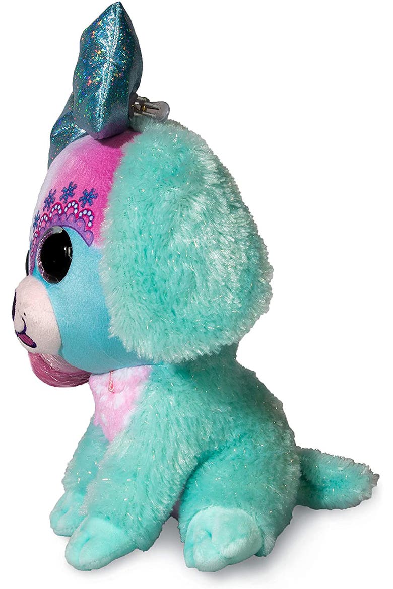 9 Inch Plush Frosty Bow Pet Dog, Alternate, color, Multicolored