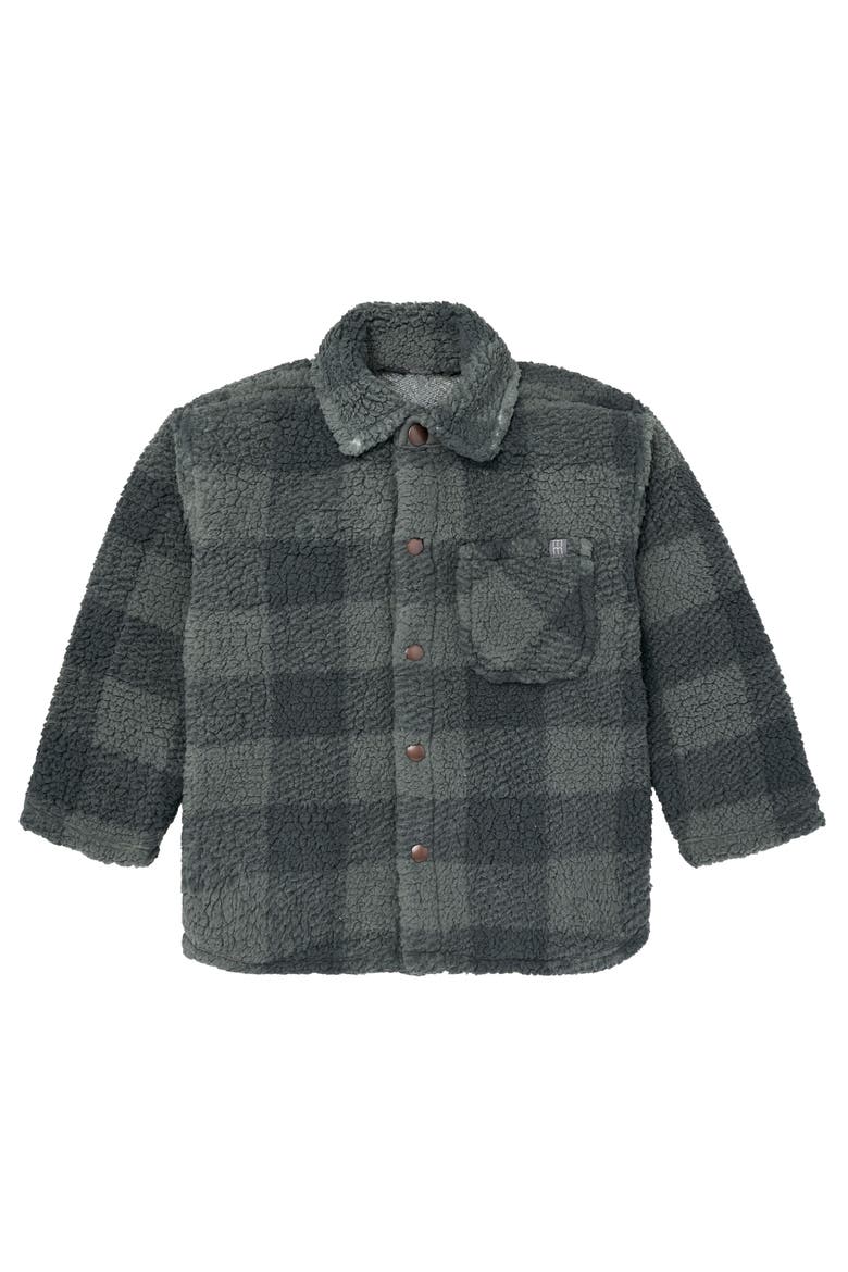 Microplush Shacket, Main, color, Green Plaid
