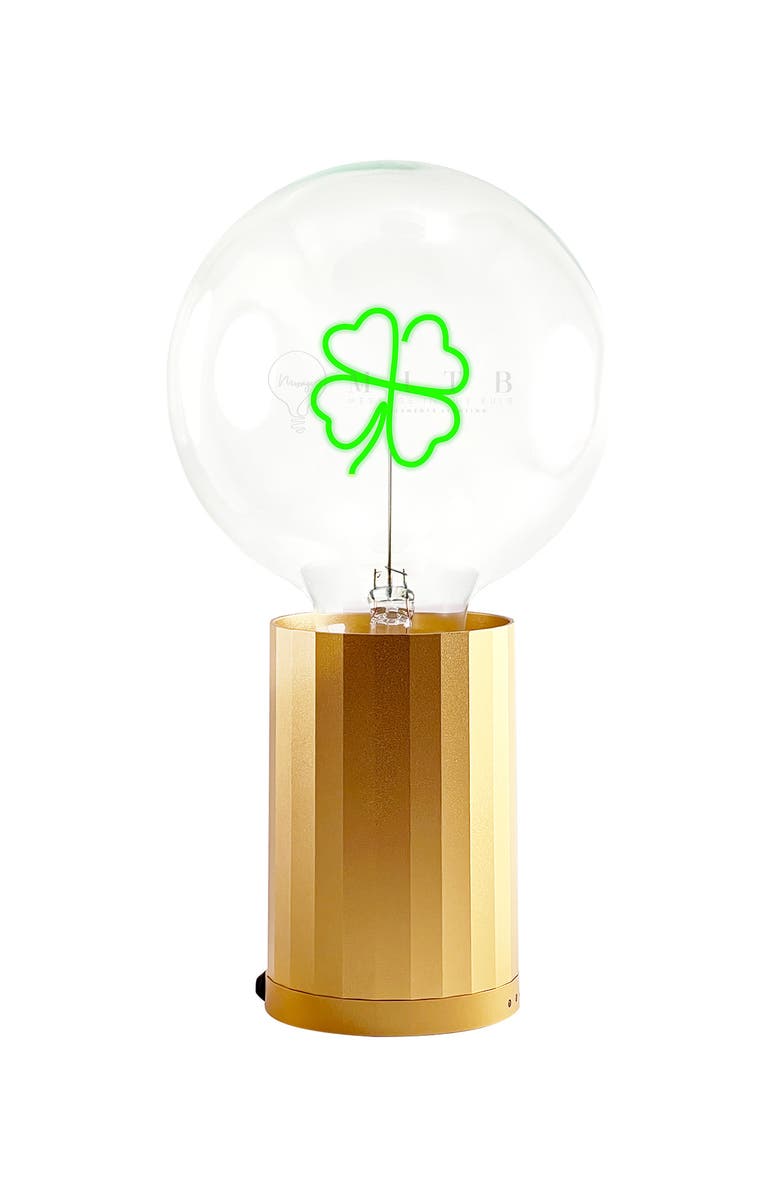 MITB Clover Portable Table Lamp, Main, color, Gold