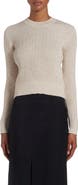 Golden Goose Crystal Embellished Virgin Wool Rib Crewneck Sweater