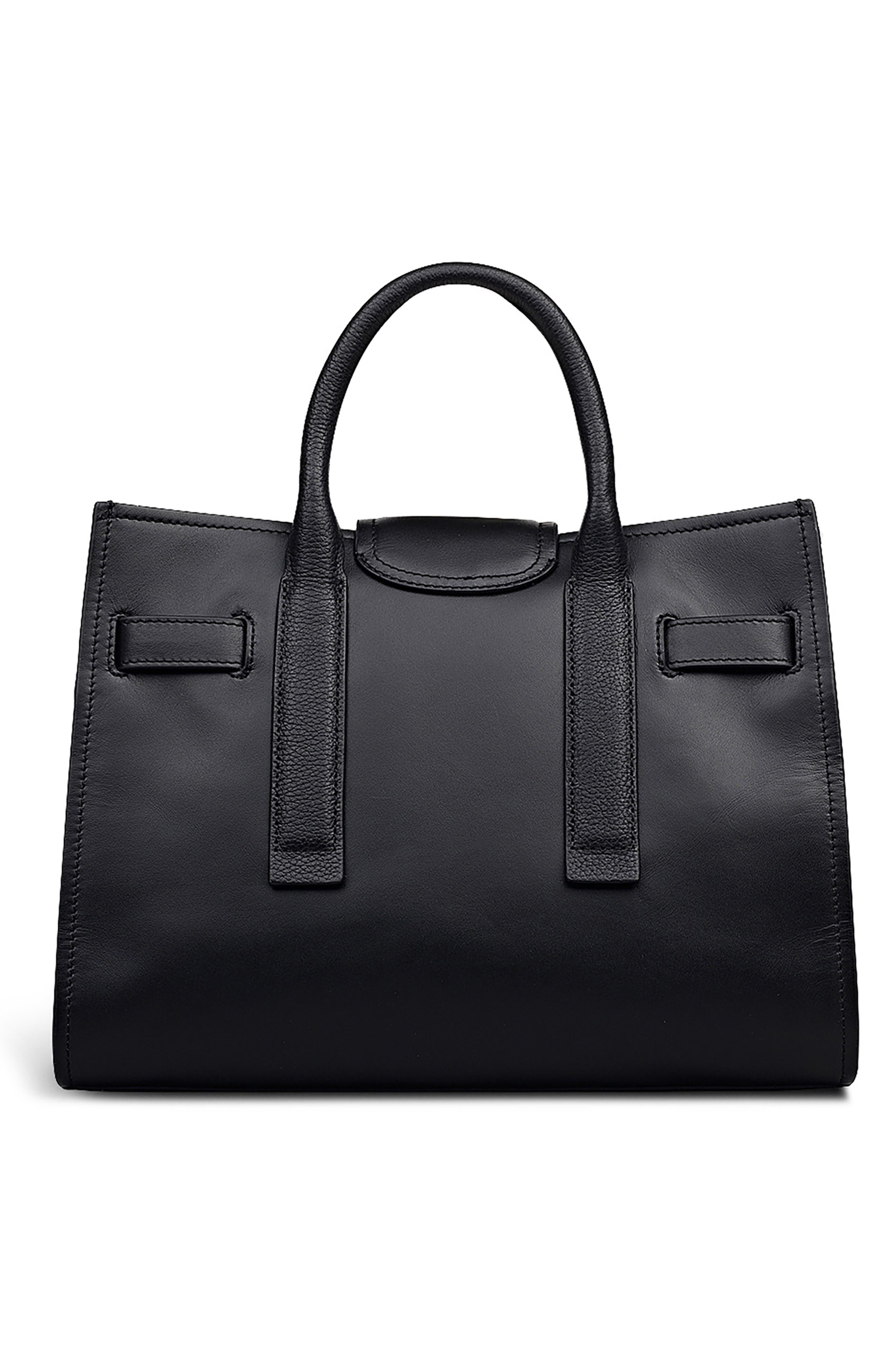 Radley St. Pancras Lane Small Leather Tote Bag, Alternate, color, Black