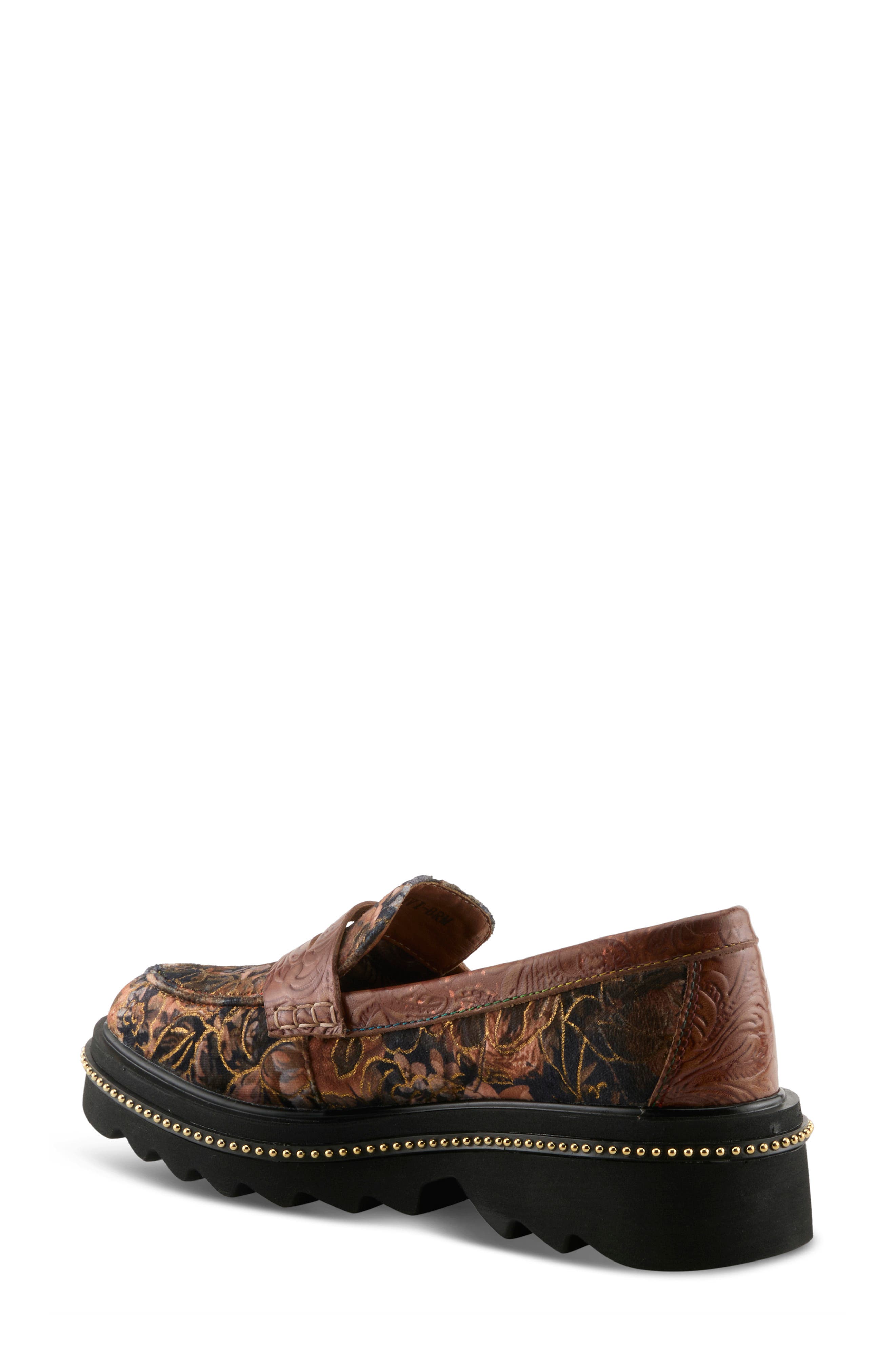 Altona-Vivi Leather Loafer, Alternate, color, BROWN MULTI