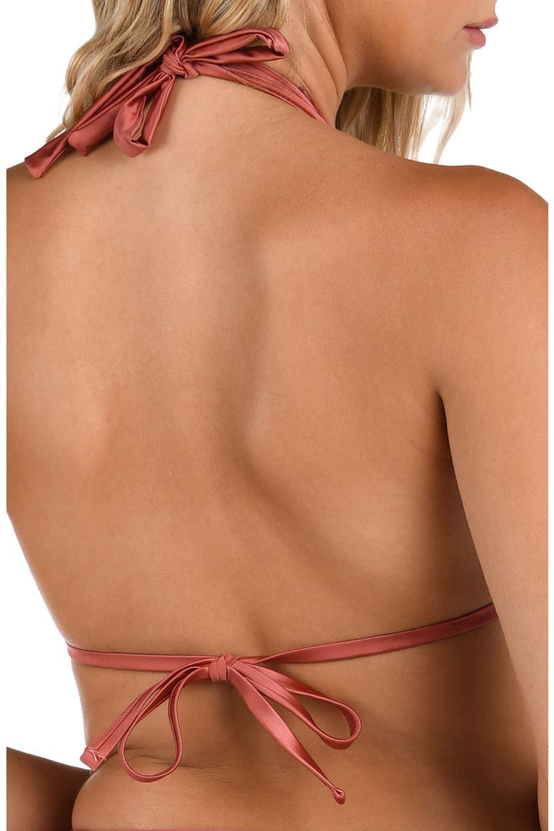 Earth Halter Bikini Top, Alternate, color, SIENNA
