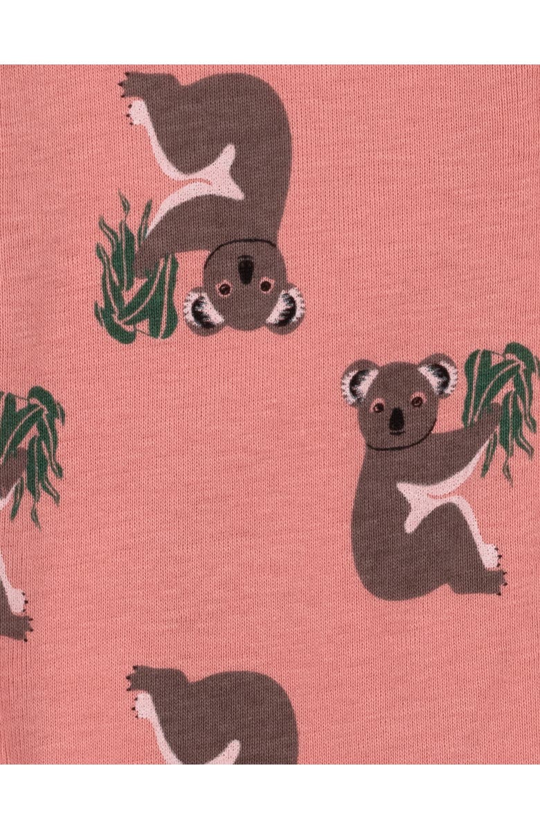 Leveret Footed Printed Cotton Matching Family Pajamas, Coordinated Prints, Alternate, color, Pink Koala