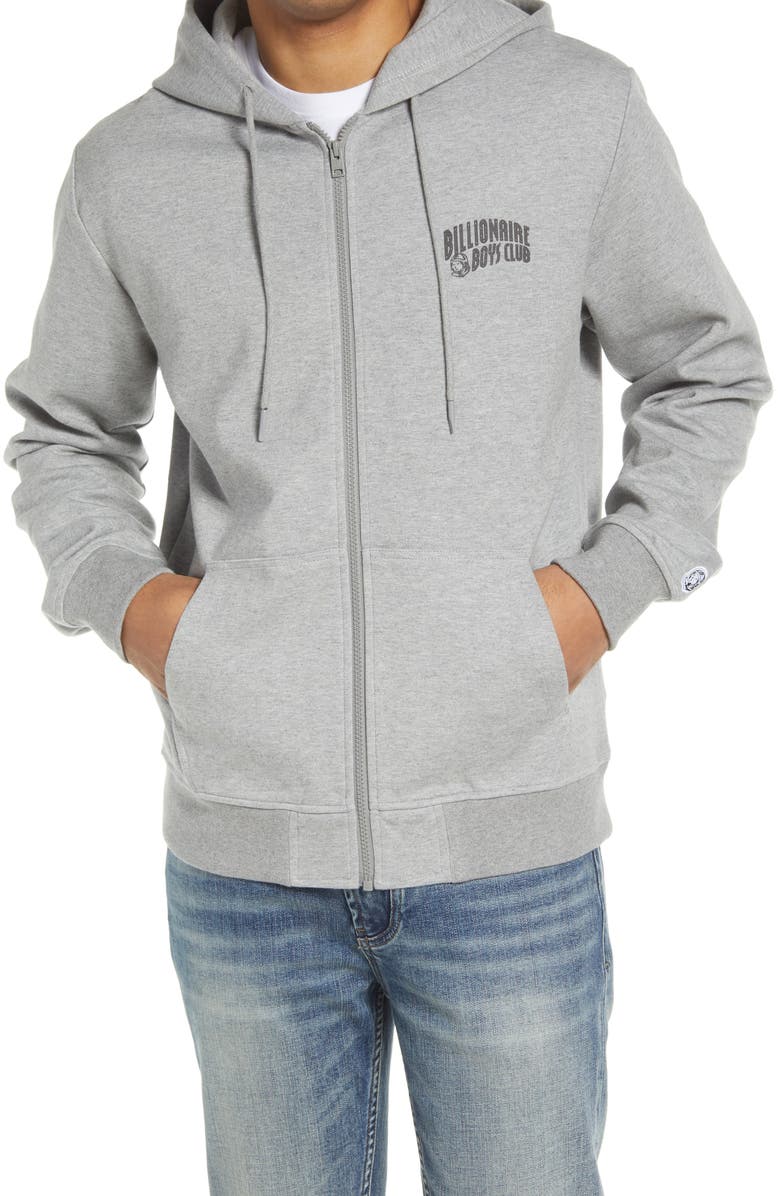 Billionaire Boys Club Men's BB Eva Full-Zip Hoodie, Alternate, color, Dark Heather Grey
