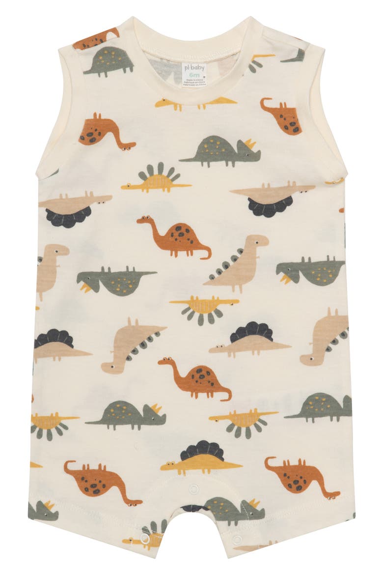 Romper & Bucket Hat Set, Alternate, color, DINOS