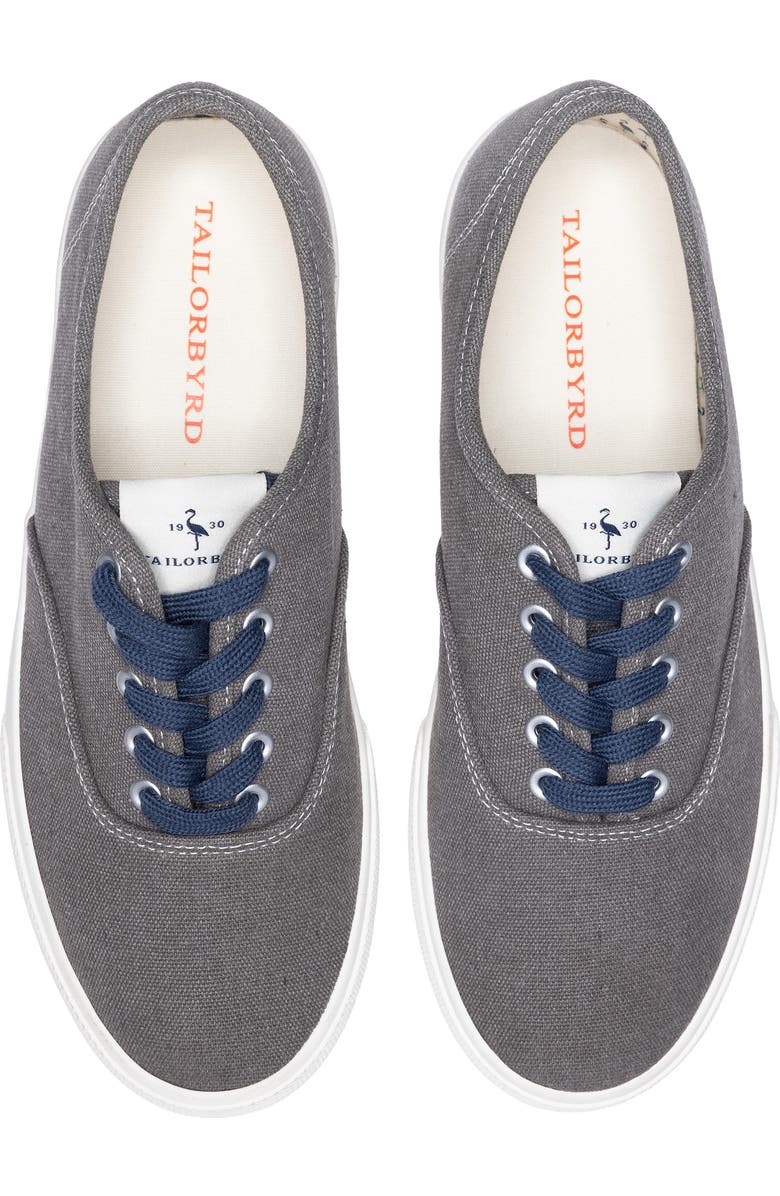TailorByrd Luke Washed Canvas Sneaker, Alternate, color, Gray