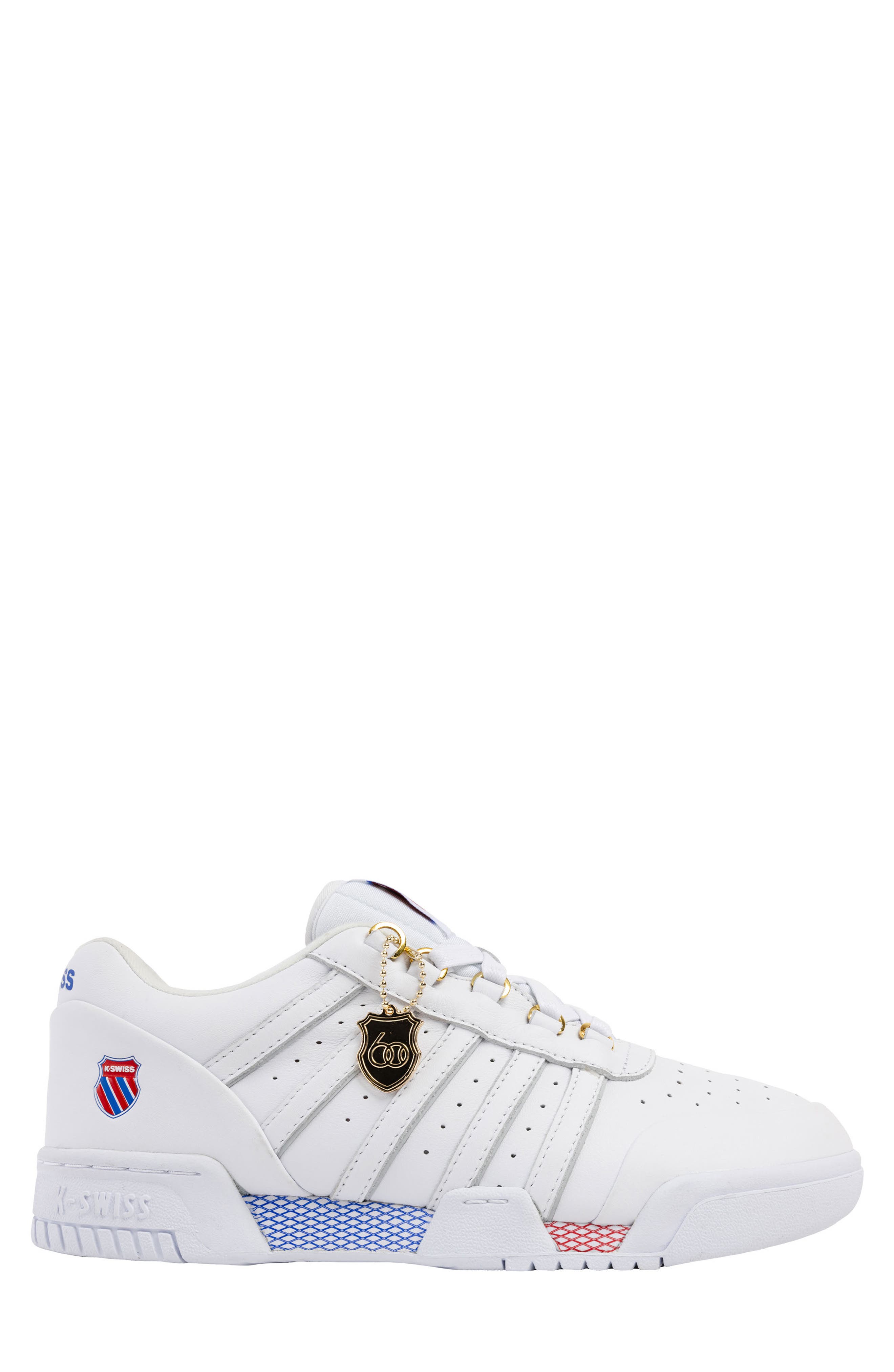 Gender Inclusive Gstaad 60th Anniversary Sneaker, Alternate, color, KSRC GSTAAD~WHT/MRSRED/PECOT~M
