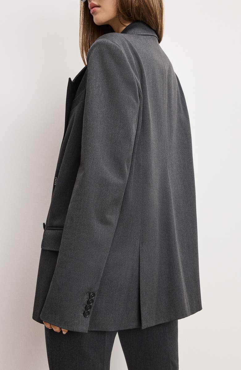 Good American Essential Double Breasted Blazer, Alternate, color, Dark Heather Gray