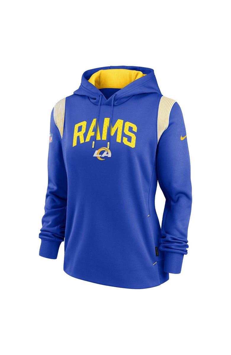Nike Women's Nike Royal Los Angeles Rams Sideline Stack Performance Pullover Hoodie, Alternate, color, Royal