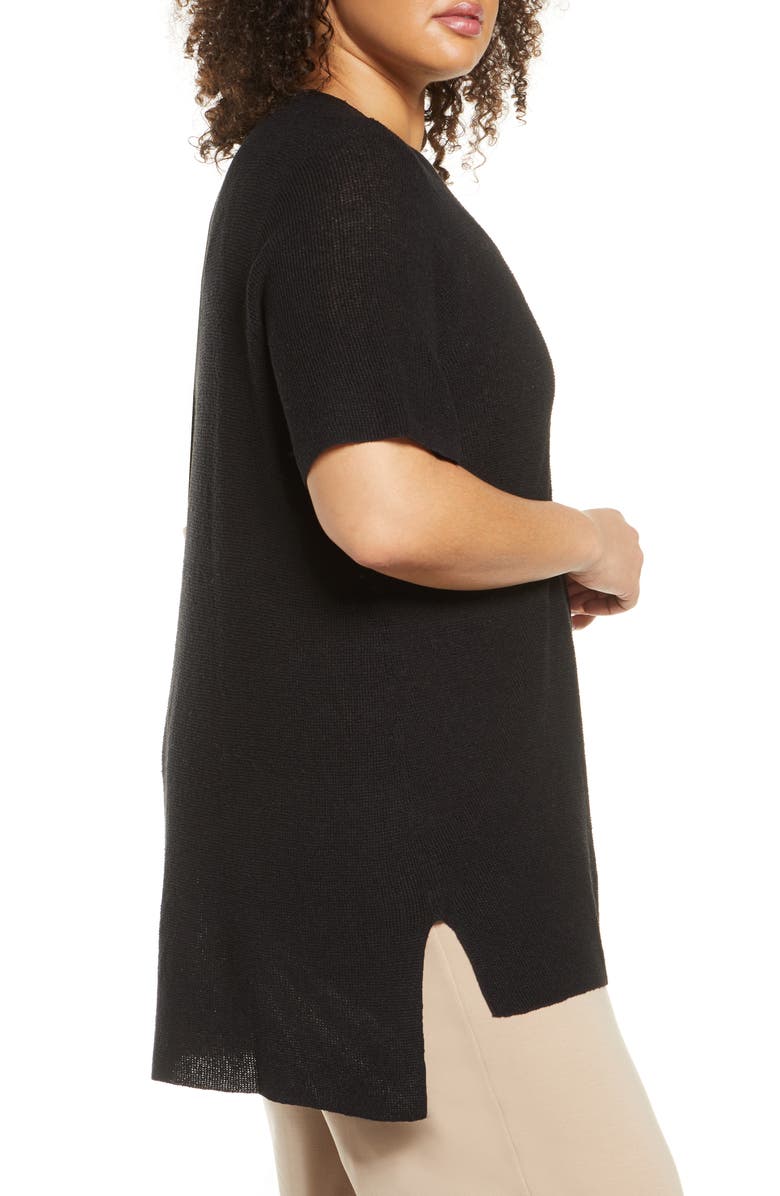 Eileen Fisher Organic Linen Blend Tunic Sweater, Alternate, color,