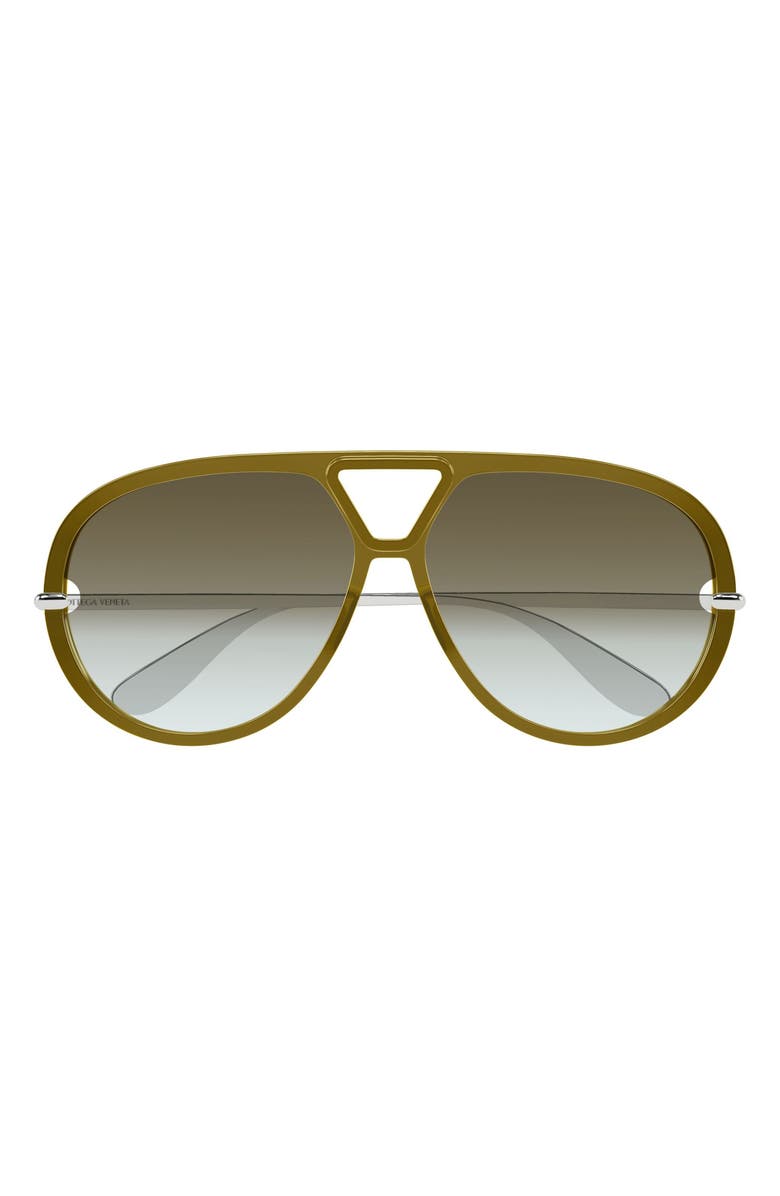 Bottega Veneta 63mm Oversize Gradient Pilot Sunglasses, Main, color, 