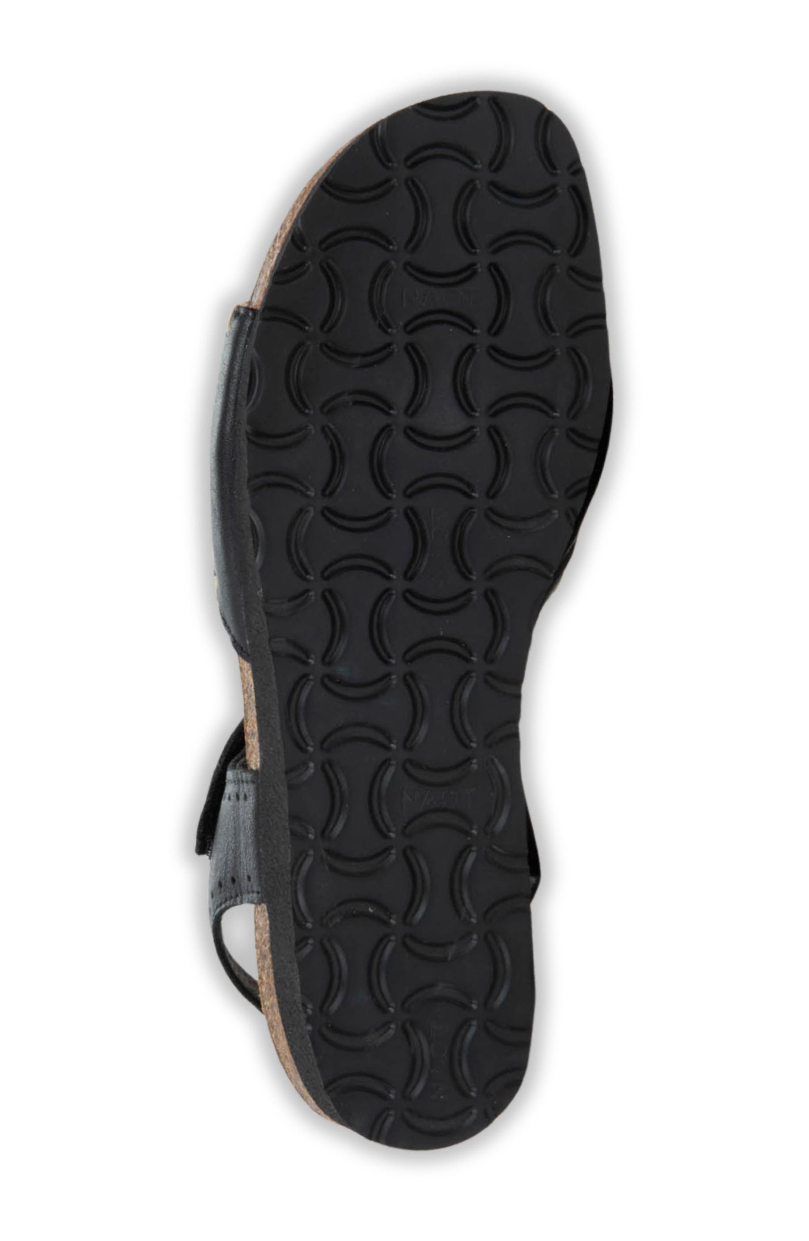 Naot Luna Sandal, Alternate, color, Black Leather
