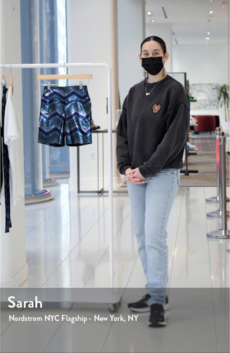 Disco Chevron High Waist Tennis Bike Shorts, sales video thumbnail