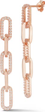 CHLOE AND MADISON Cubic Zirconia Five Link Drop Earrings