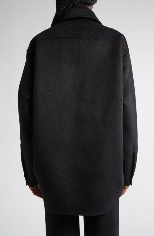 Michael Kors Collection Cpo Virgin Wool Shirt Jacket In Black