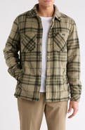 Hurley Plaid Faux Shearling Lined Polar Fleece Shirt Jacket