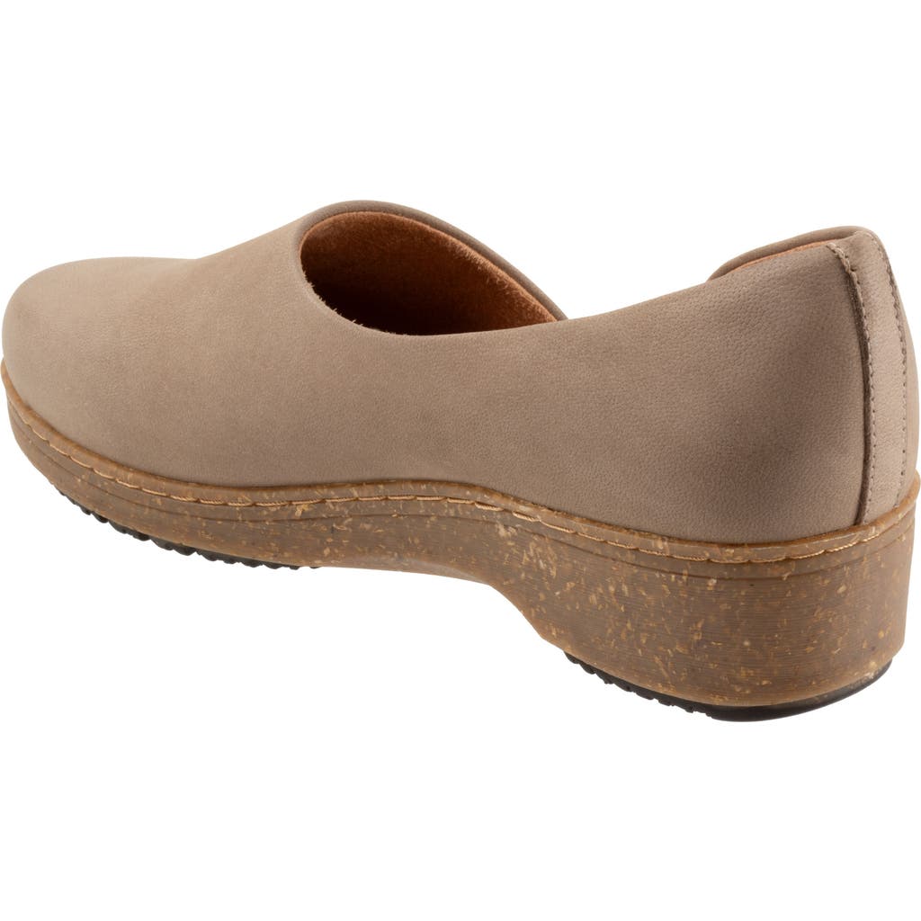SoftWalk® Addie Half d'Orsay Clog in Taupe Nubuck  product