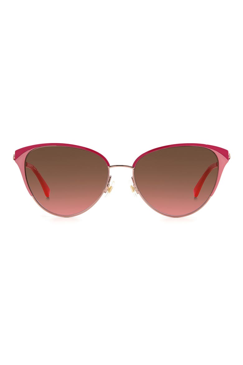 ianna 56mm gradient cat eye sunglasses, Main, color, ROSE GOLD