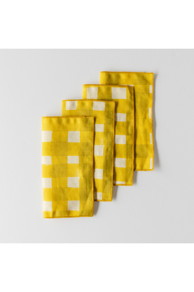 Yellow Cocktail Napkins, Alternate, color, Yellow