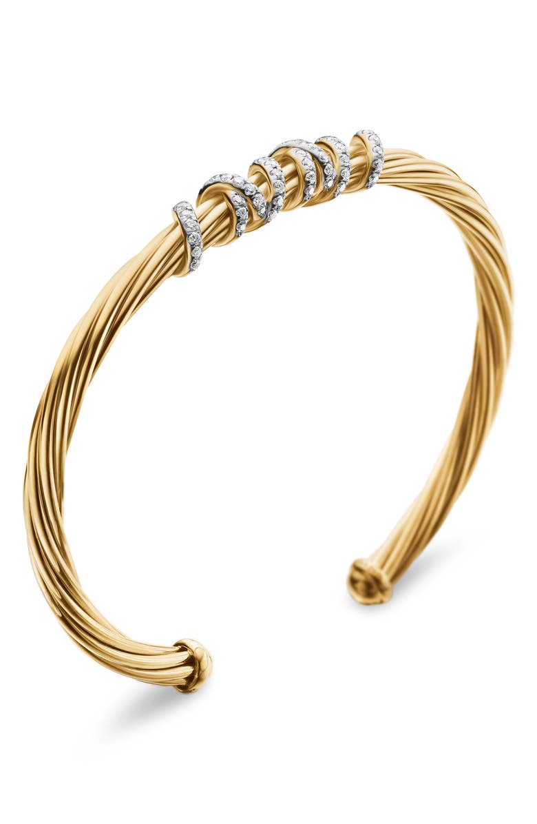 David Yurman Helena Center Station Bracelet in 18K Yellow Gold with Diamonds, Alternate, color, Gold/ Diamond