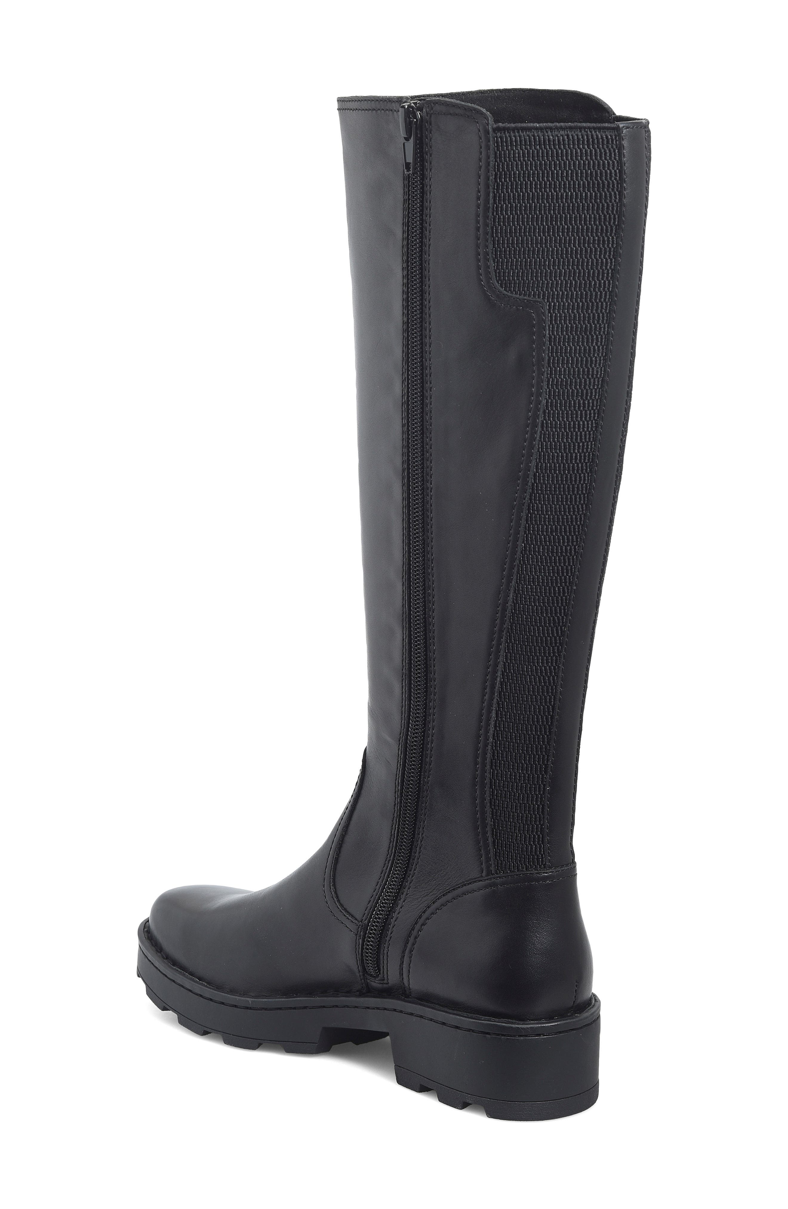 Børn Cascade Knee High Boot, Alternate, color, Black Leather/ Combo