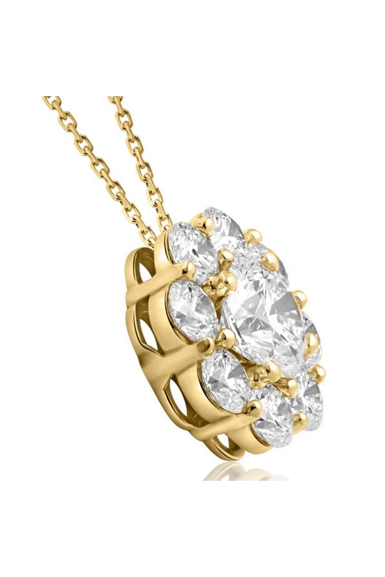 1 Ct Diamond Pendant 10k Gold Necklace, Alternate, color, 10k Yellow Gold