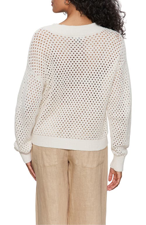 Sanctuary Open Stitch V-neck Sweater In Neutral