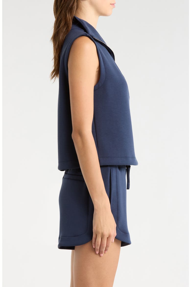 Dreamweave™ Sleeveless Half Zip Mock Neck Top, Alternate, color, NAVY BLAZER