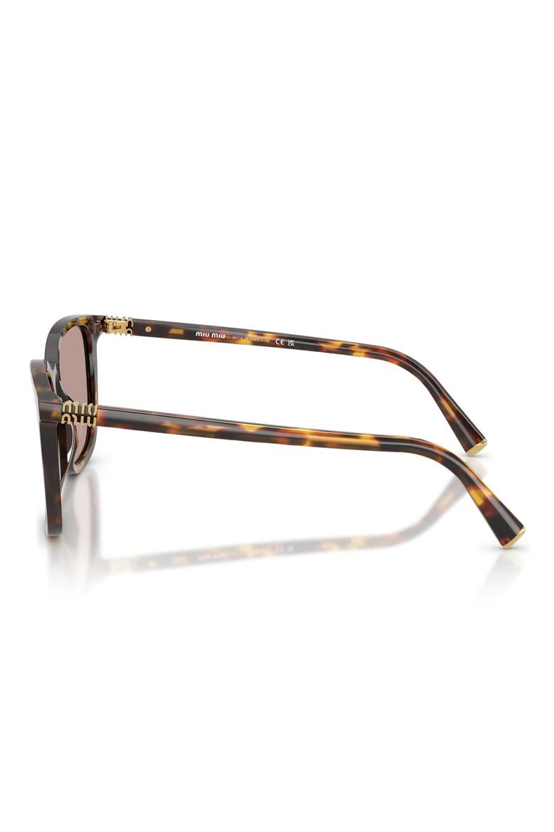 53mm Square Sunglasses, Alternate, color, HONEY HAVANA / LIGHT PURPLE