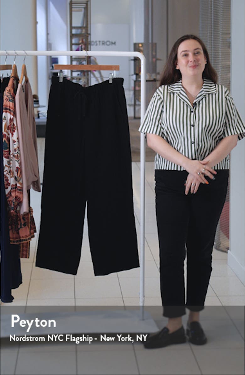 Organic Cotton Drawstring Straight Leg Pants, sales video thumbnail