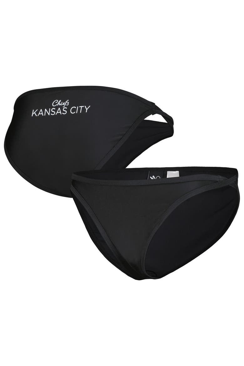 Women's G-III 4Her by Carl Banks Black Kansas City Chiefs Hall of Fame Bikini Bottom, Alternate, color, Black