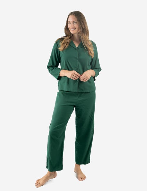 Leveret Cotton Flannel Printed Holiday Pajama Set In Green