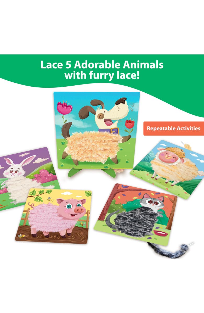 Chalk & Chuckles Lace Art Furry Animals Craft Activity, Alternate, color, NO COLOR