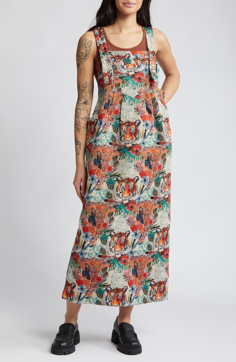 Dressed in Lala Tiger Jacquard Pinafore, Main, color, 