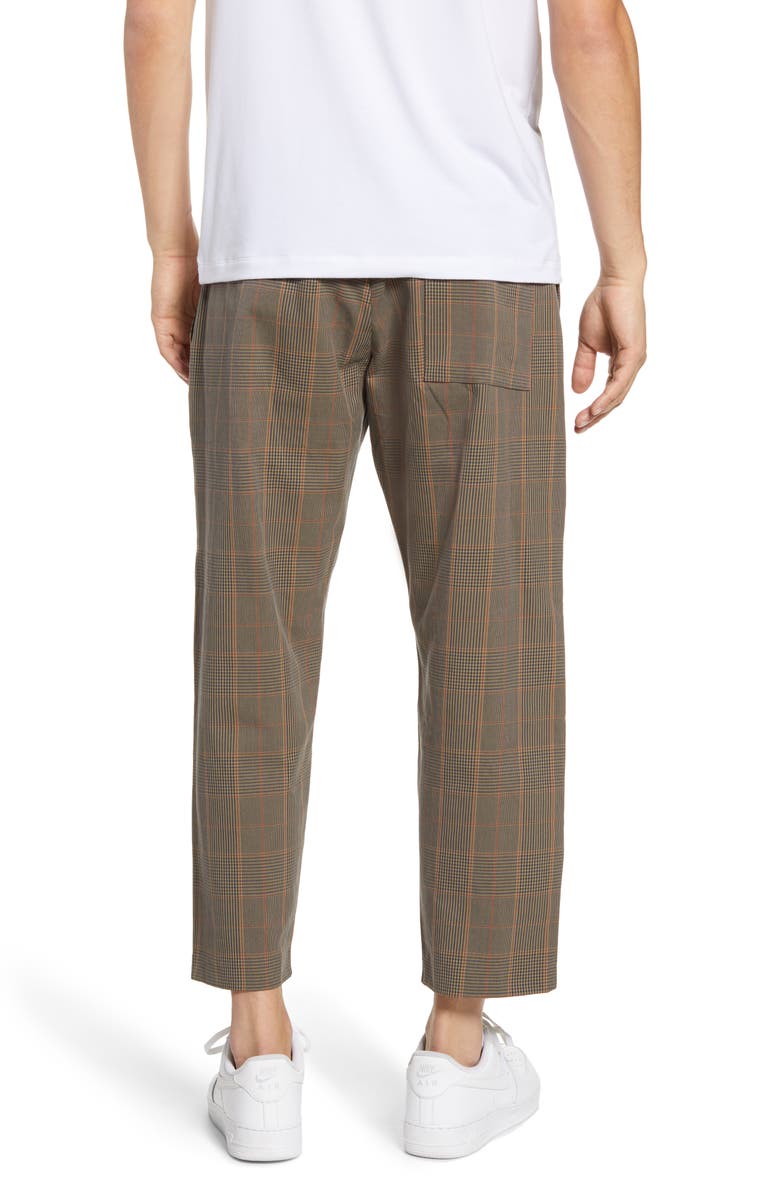 Wax London Kurt Relaxed Fit Plaid Crop Drawstring Pants, Alternate, color,