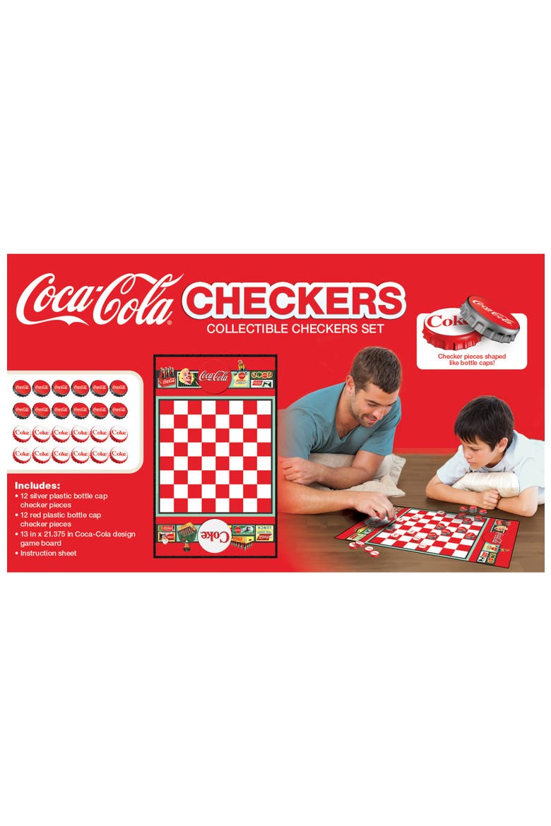 Coca-Cola Checkers Board Game, Alternate, color, Multicolor