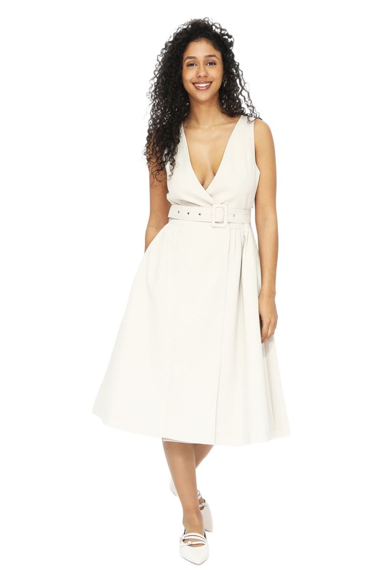 Belle & Bloom Miss Independence Midi Dress, Main, color, Sand