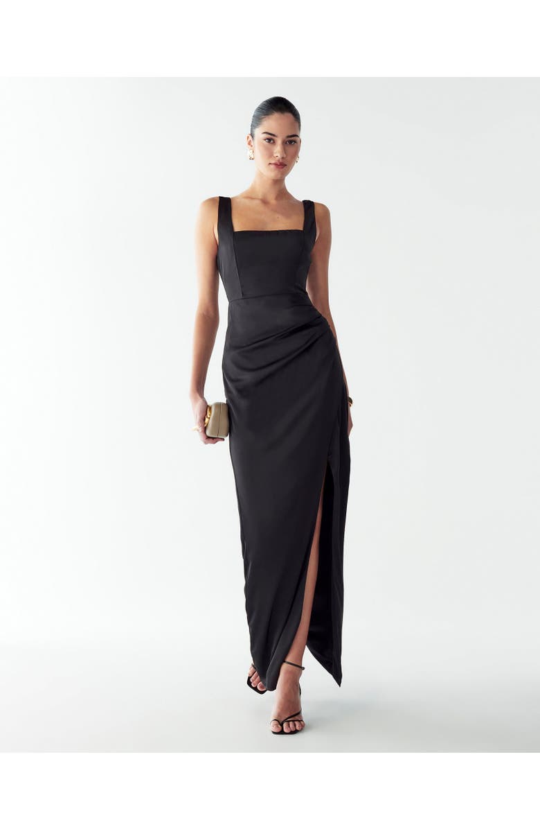 WILLA Detroit Maxi Dress, Alternate, color, Black