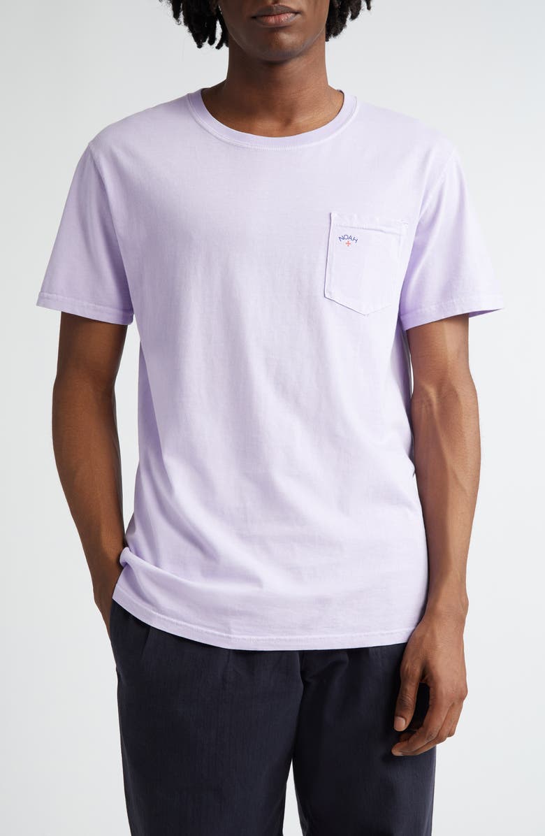 Noah Core Logo Cotton Pocket T-Shirt, Main, color, Lilac Breeze