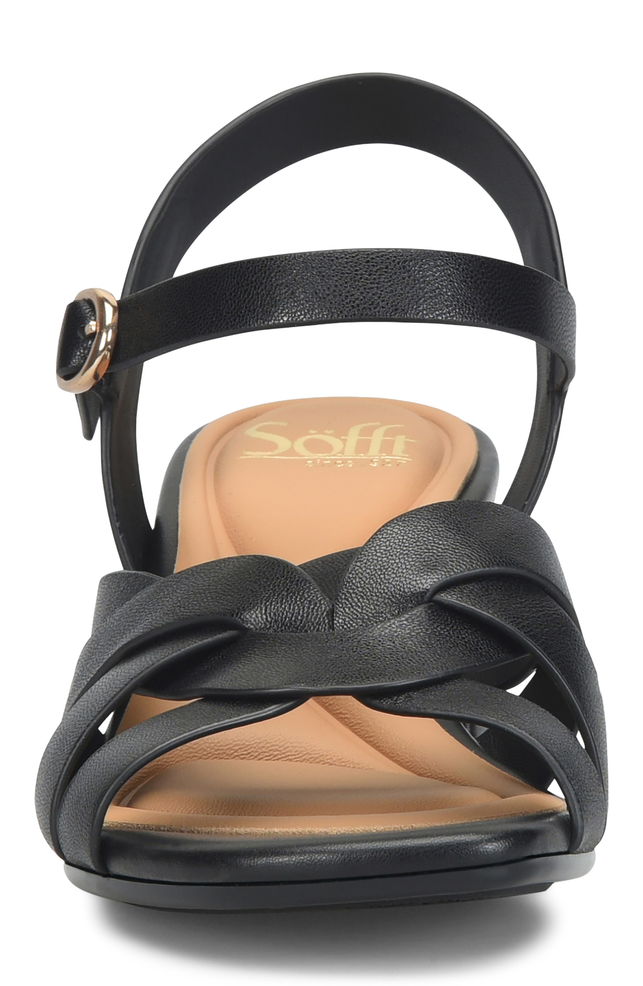 Söfft Lindsey Ankle Strap Sandal, Alternate, color, Black